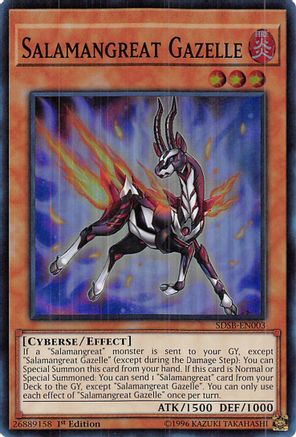 Salamangreat Gazelle (SDSB-EN003) - Structure Deck: Soulburner 1st Edition Structure Deck: Soulburner Yugioh Single  Squirtle Squad Card Shop.