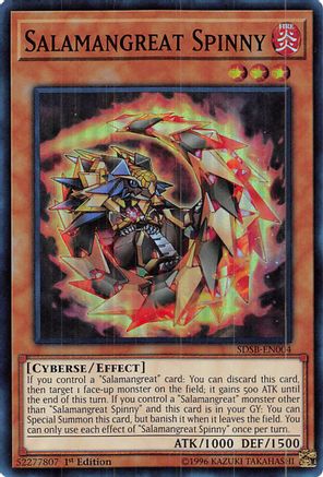 Salamangreat Spinny (SDSB-EN004) - Structure Deck: Soulburner 1st Edition Structure Deck: Soulburner Yugioh Single  Squirtle Squad Card Shop.