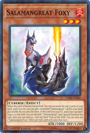 Salamangreat Foxy (SDSB-EN008) - Structure Deck: Soulburner 1st Edition Structure Deck: Soulburner Yugioh Single  Squirtle Squad Card Shop.