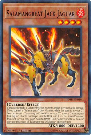 Salamangreat Jack Jaguar (SDSB-EN010) - Structure Deck: Soulburner 1st Edition Structure Deck: Soulburner Yugioh Single  Squirtle Squad Card Shop.