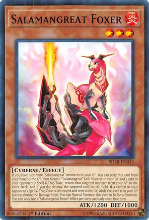 Salamangreat Foxer (SDSB-EN013) - Structure Deck: Soulburner 1st Edition Structure Deck: Soulburner Yugioh Single  Squirtle Squad Card Shop.