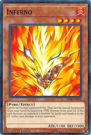 Inferno (SDSB-EN018) - Structure Deck: Soulburner 1st Edition Structure Deck: Soulburner Yugioh Single  Squirtle Squad Card Shop.