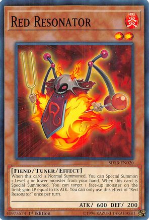Red Resonator (SDSB-EN020) - Structure Deck: Soulburner 1st Edition Structure Deck: Soulburner Yugioh Single  Squirtle Squad Card Shop.