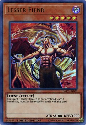 Lesser Fiend (LART-EN008) - The Lost Art Promotion Limited The Lost Art Promotion Yugioh Single  Squirtle Squad Card Shop.