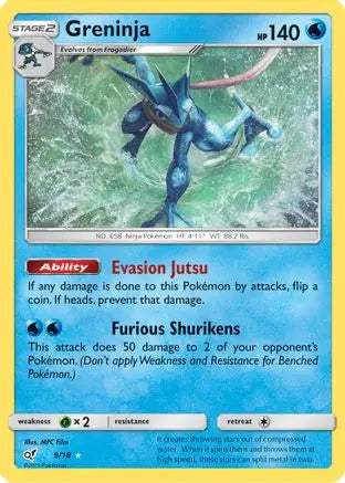 Greninja 009  - Holofoil Detective Pikachu - Holo Rare Detective Pikachu Pokemon Single  Squirtle Squad Card Shop.