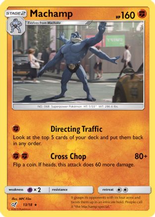 Machamp 013  - Holofoil Detective Pikachu - Rare Detective Pikachu Pokemon Single  Squirtle Squad Card Shop.