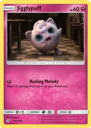 Jigglypuff (Holo Common) 014  - Holofoil Detective Pikachu - Common Detective Pikachu Pokemon Single  Squirtle Squad Card Shop.