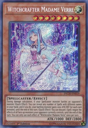 Witchcrafter Madame Verre (INCH-EN019) - The Infinity Chasers 1st Edition The Infinity Chasers Yugioh Single  Squirtle Squad Card Shop.