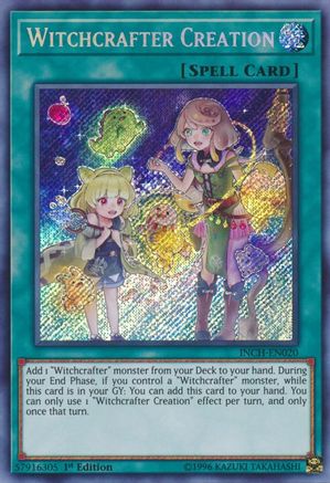 Witchcrafter Creation (INCH-EN020) - The Infinity Chasers 1st Edition The Infinity Chasers Yugioh Single  Squirtle Squad Card Shop.