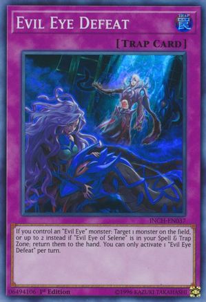 Evil Eye Defeat (INCH-EN037) - The Infinity Chasers 1st Edition The Infinity Chasers Yugioh Single  Squirtle Squad Card Shop.