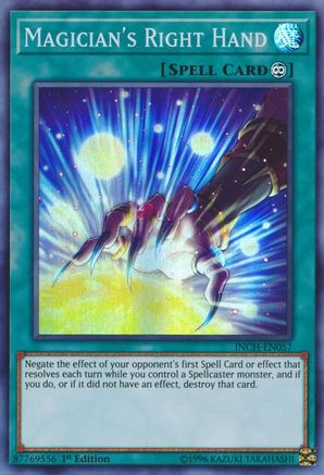 Magician's Right Hand (INCH-EN057) - The Infinity Chasers 1st Edition The Infinity Chasers Yugioh Single  Squirtle Squad Card Shop.