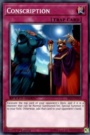 Conscription (SBLS-EN024) - Speed Duel: Arena of Lost Souls 1st Edition Speed Duel: Arena of Lost Souls Yugioh Single  Squirtle Squad Card Shop.