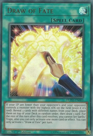 Draw of Fate (DUPO-EN003) - Duel Power Unlimited Duel Power Yugioh Single  Squirtle Squad Card Shop.