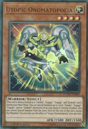 Utopic Onomatopoeia (DUPO-EN009) - Duel Power 1st Edition Duel Power Yugioh Single  Squirtle Squad Card Shop.