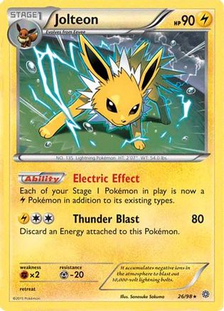 Jolteon (Cosmos Holo) 026/98  - Holofoil Miscellaneous Cards & Products - Promo Miscellaneous Cards & Products Pokemon Single  Squirtle Squad Card Shop.