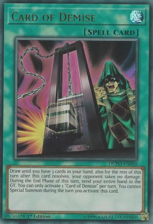 Card of Demise (DUPO-EN050) - Duel Power Unlimited Duel Power Yugioh Single  Squirtle Squad Card Shop.