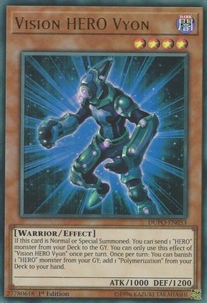 Vision HERO Vyon (DUPO-EN053) - Duel Power Unlimited Duel Power Yugioh Single  Squirtle Squad Card Shop.