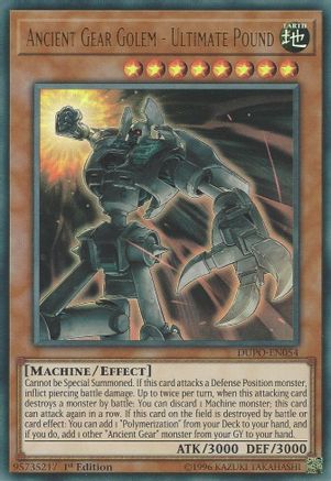 Ancient Gear Golem - Ultimate Pound (DUPO-EN054) - Duel Power 1st Edition Duel Power Yugioh Single  Squirtle Squad Card Shop.