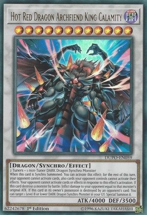 Hot Red Dragon Archfiend King Calamity (DUPO-EN059) - Duel Power Unlimited Duel Power Yugioh Single  Squirtle Squad Card Shop.