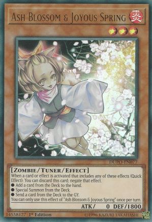 Ash Blossom & Joyous Spring (DUPO-EN077) - Duel Power Unlimited Duel Power Yugioh Single  Squirtle Squad Card Shop.