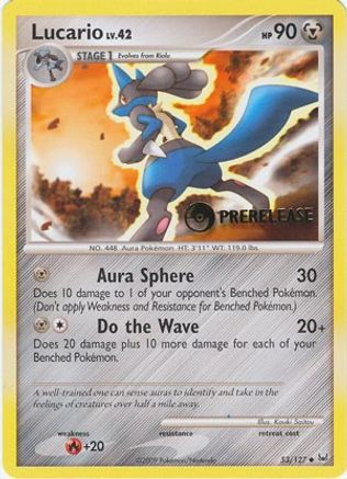 Lucario - 53/127 (Prerelease)/127  Diamond and Pearl Promos - Promo Diamond and Pearl Promos Pokemon Single  Squirtle Squad Card Shop.
