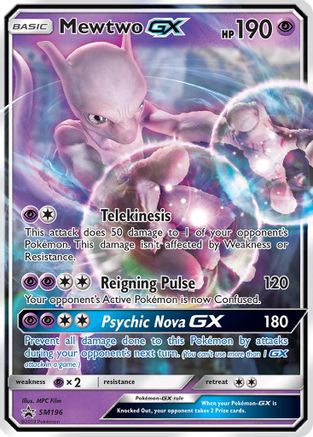 Mewtwo GX SM196  - Holofoil SM Promos - Promo SM Promos Pokemon Single  Squirtle Squad Card Shop.