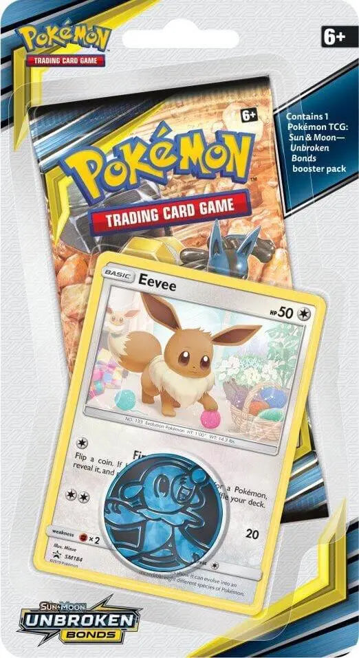 Pokémon TCG - Sun & Moon Unbroken Bonds Checklane Blister - Eevee Promo - Sealed - English