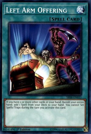 Left Arm Offering (SR08-EN033) - Structure Deck: Order of the Spellcasters 1st Edition Structure Deck: Order of the Spellcasters Yugioh Single  Squirtle Squad Card Shop.