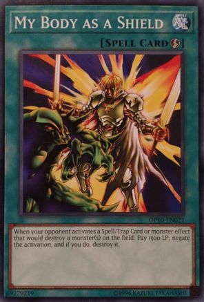 My Body as a Shield (OP10-EN021) - OTS Tournament Pack 10 Unlimited OTS Tournament Pack 10 Yugioh Single  Squirtle Squad Card Shop.