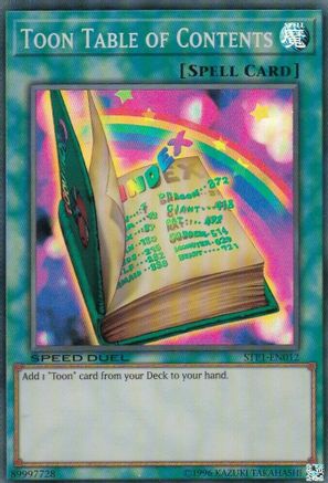 Toon Table of Contents (STP1-EN012) - Speed Duel: Tournament Pack 1 Unlimited Speed Duel: Tournament Pack 1 Yugioh Single  Squirtle Squad Card Shop.