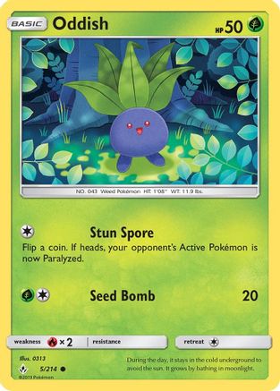 Oddish 005/214 - SM  Unbroken Bonds - Common