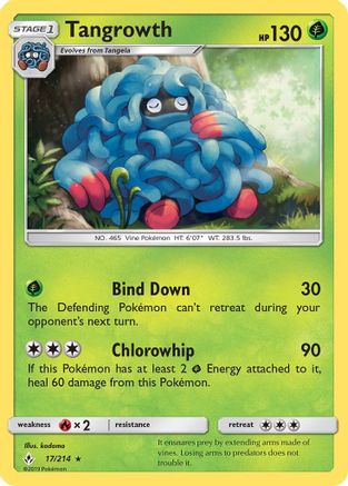 Tangrowth 017/214 - SM  Unbroken Bonds - Rare