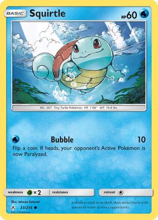 Squirtle 033/214 - SM  Unbroken Bonds - Common