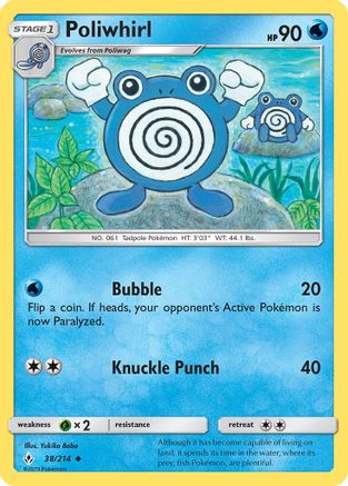 Poliwhirl 038/214 - SM  Unbroken Bonds - Uncommon