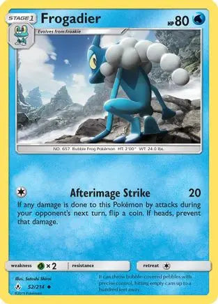 Frogadier 052/214 - SM  Unbroken Bonds - Uncommon SM - Unbroken Bonds Pokemon Single  Squirtle Squad Card Shop.