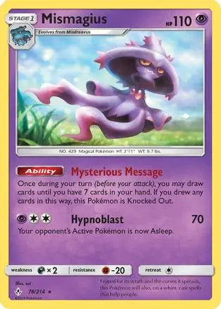 Mismagius 078/214  SM  Unbroken Bonds - Rare