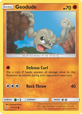 Geodude 87/214 – Unbroken Bonds – Common Pokémon Card