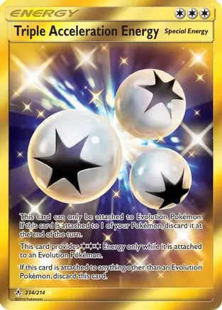 Triple Acceleration Energy (Secret) 234  - Holofoil SM  Unbroken Bonds - Secret Rare SM - Unbroken Bonds Pokemon Single  Squirtle Squad Card Shop.