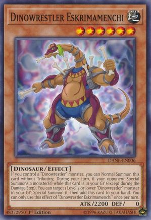 Dinowrestler Eskrimamenchi (DANE-EN006) - Dark Neostorm 1st Edition Dark Neostorm Yugioh Single  Squirtle Squad Card Shop.