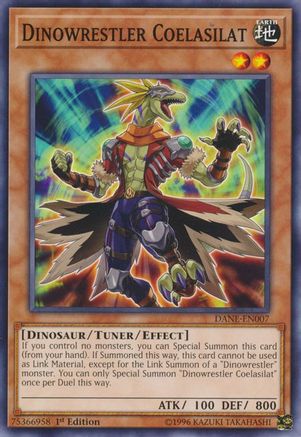 Dinowrestler Coelasilat (DANE-EN007) - Dark Neostorm 1st Edition Dark Neostorm Yugioh Single  Squirtle Squad Card Shop.