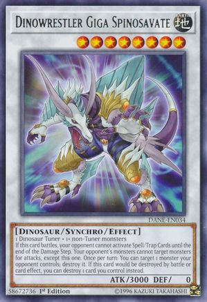 Dinowrestler Giga Spinosavate (DANE-EN034) - Dark Neostorm 1st Edition Dark Neostorm Yugioh Single  Squirtle Squad Card Shop.