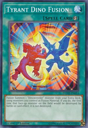 Tyrant Dino Fusion (DANE-EN053) - Dark Neostorm Unlimited Dark Neostorm Yugioh Single  Squirtle Squad Card Shop.