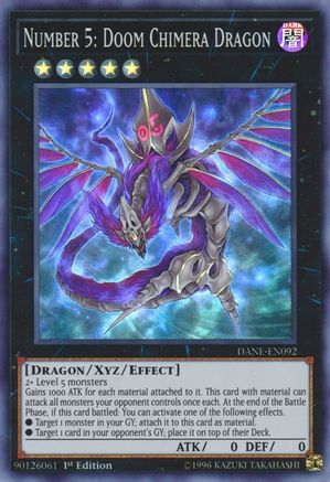 Number 5: Doom Chimera Dragon (DANE-EN092) - Dark Neostorm 1st Edition Dark Neostorm Yugioh Single  Squirtle Squad Card Shop.