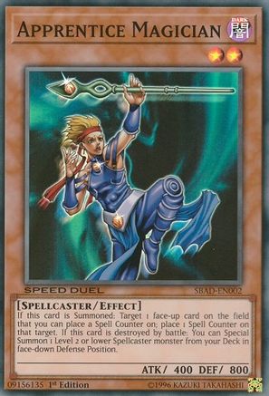 Apprentice Magician (SBAD-EN002) - Speed Duel: Attack from the Deep 1st Edition Speed Duel: Attack from the Deep Yugioh Single  Squirtle Squad Card Shop.