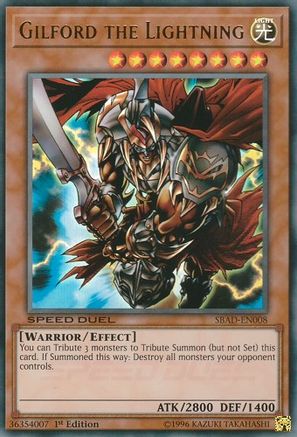 Gilford the Lightning (SBAD-EN008) - Speed Duel: Attack from the Deep 1st Edition Speed Duel: Attack from the Deep Yugioh Single  Squirtle Squad Card Shop.