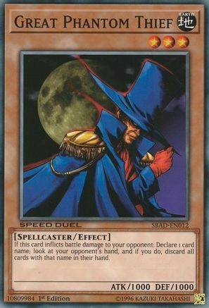 Great Phantom Thief (SBAD-EN012) - Speed Duel: Attack from the Deep 1st Edition Speed Duel: Attack from the Deep Yugioh Single  Squirtle Squad Card Shop.