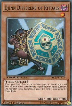 Djinn Disserere of Rituals (SBAD-EN013) - Speed Duel: Attack from the Deep 1st Edition Speed Duel: Attack from the Deep Yugioh Single  Squirtle Squad Card Shop.