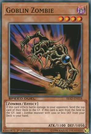 Goblin Zombie (SBAD-EN018) - Speed Duel: Attack from the Deep 1st Edition Speed Duel: Attack from the Deep Yugioh Single  Squirtle Squad Card Shop.