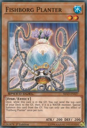 Fishborg Planter (SBAD-EN027) - Speed Duel: Attack from the Deep 1st Edition Speed Duel: Attack from the Deep Yugioh Single  Squirtle Squad Card Shop.