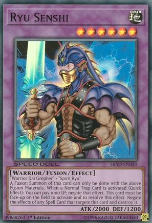 Ryu Senshi (SBAD-EN040) - Speed Duel: Attack from the Deep 1st Edition Speed Duel: Attack from the Deep Yugioh Single  Squirtle Squad Card Shop.
